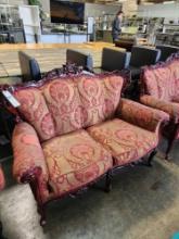 50 in. Victorian Style Upholstered Love Seat