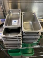 Assorted Third Size Stainless Steel Food Pans