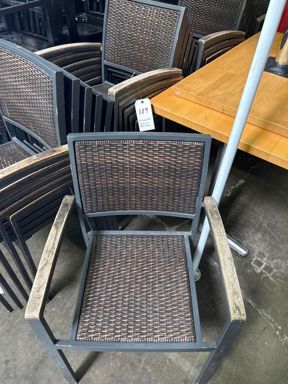 Woven Patio Chairs with Metal Frame