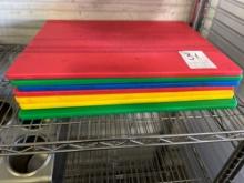 20 in. x 15 in. Multicolored Plastic Cutting Boards