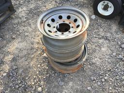 (3) 8 LUG TRAILER RIMS (ALL FOR ONE PRICE)