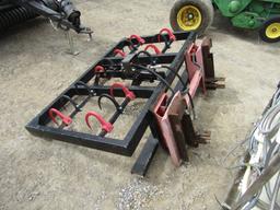 1838 MASSEY FERGUSON SQUARE BALER - KUHNS ACCUMULATOR - BALE GRAPPLE