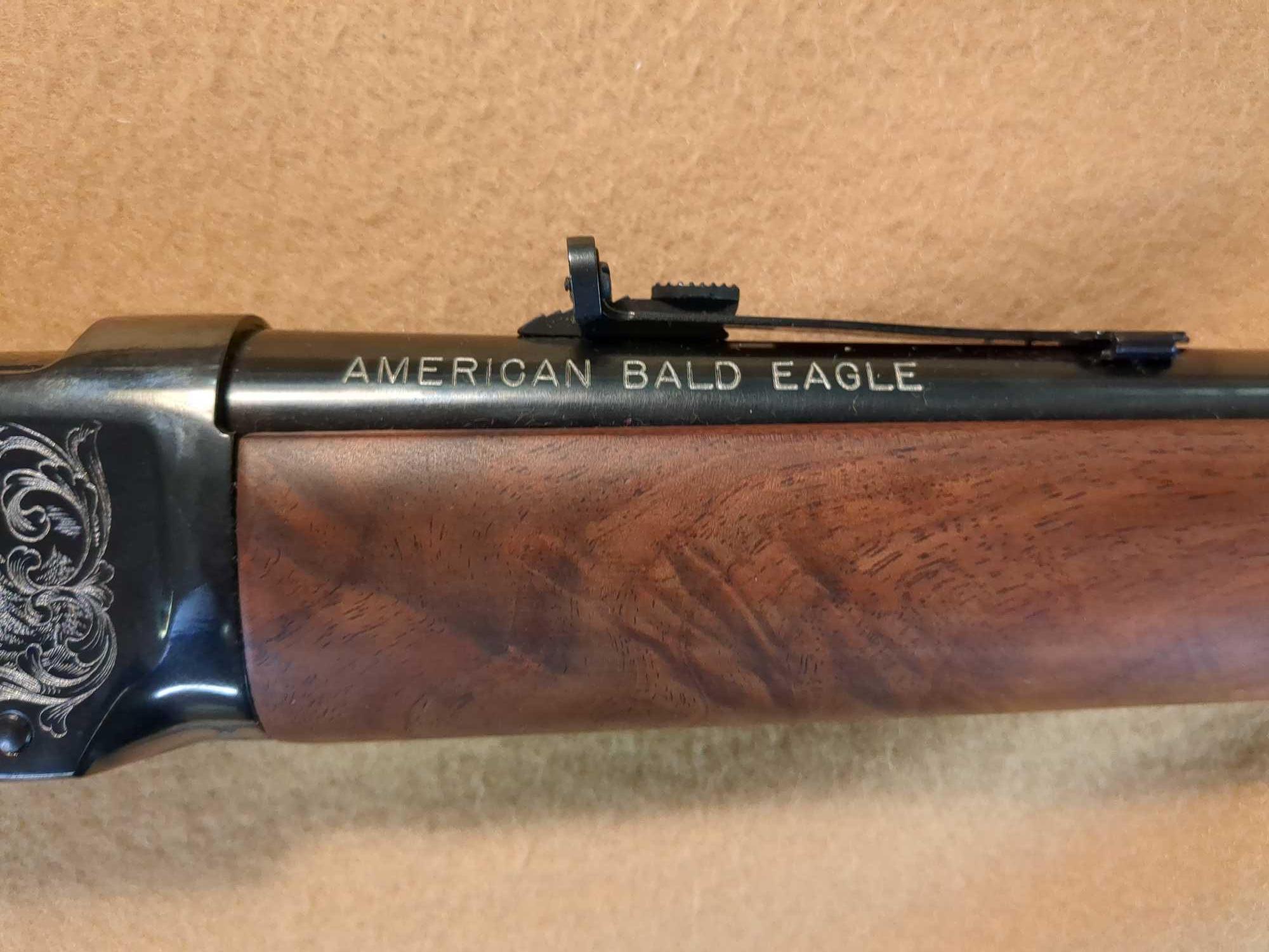 WINCHESTER MODEL 94 AMERICAN BALD EAGLE COMMERATIVE .375 WINCHESTER LEVER ACTION RIFLE