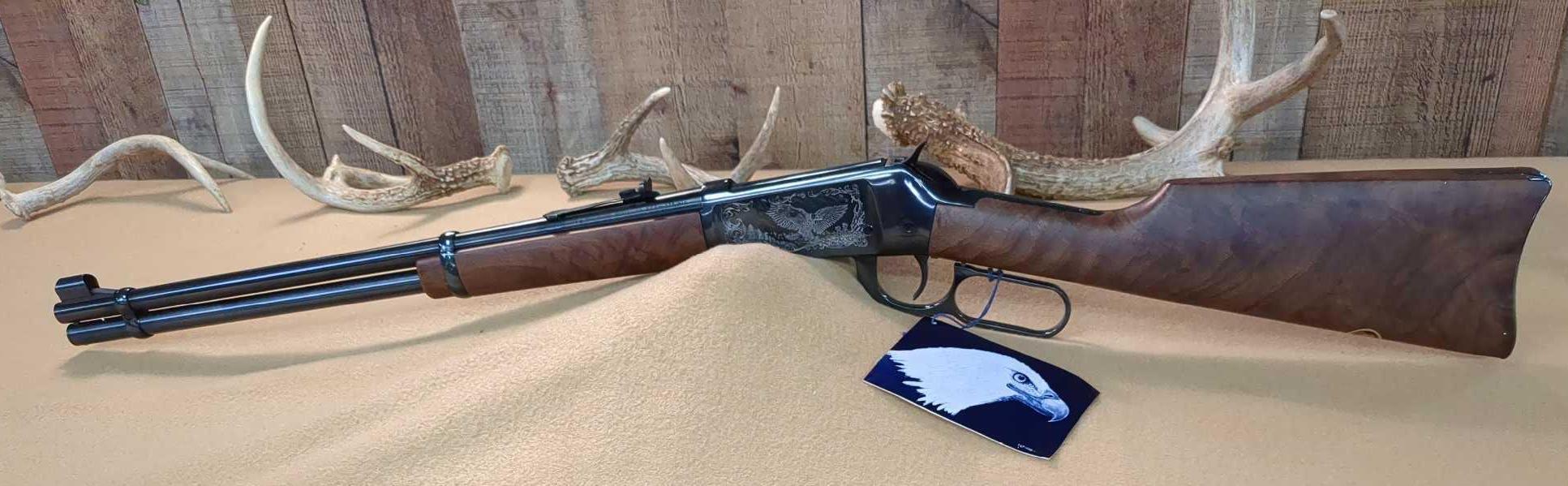 WINCHESTER MODEL 94 AMERICAN BALD EAGLE COMMERATIVE .375 WINCHESTER LEVER ACTION RIFLE