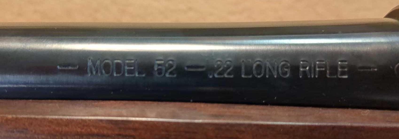 WINCHESTER MODEL 52B .22 LR BOLT ACTION RIFLE