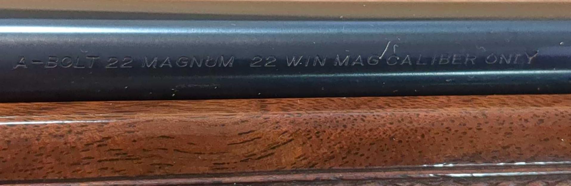 BROWNING MODEL A-BOLT .22 MAG BOLT ACTION RIFLE