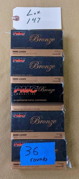 PMC BRONZE 9MM LUGER 115 GRAIN AMMUNITION