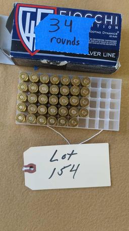 FIOCCHI AMMUNITION .45 AUTO AMMUNITION