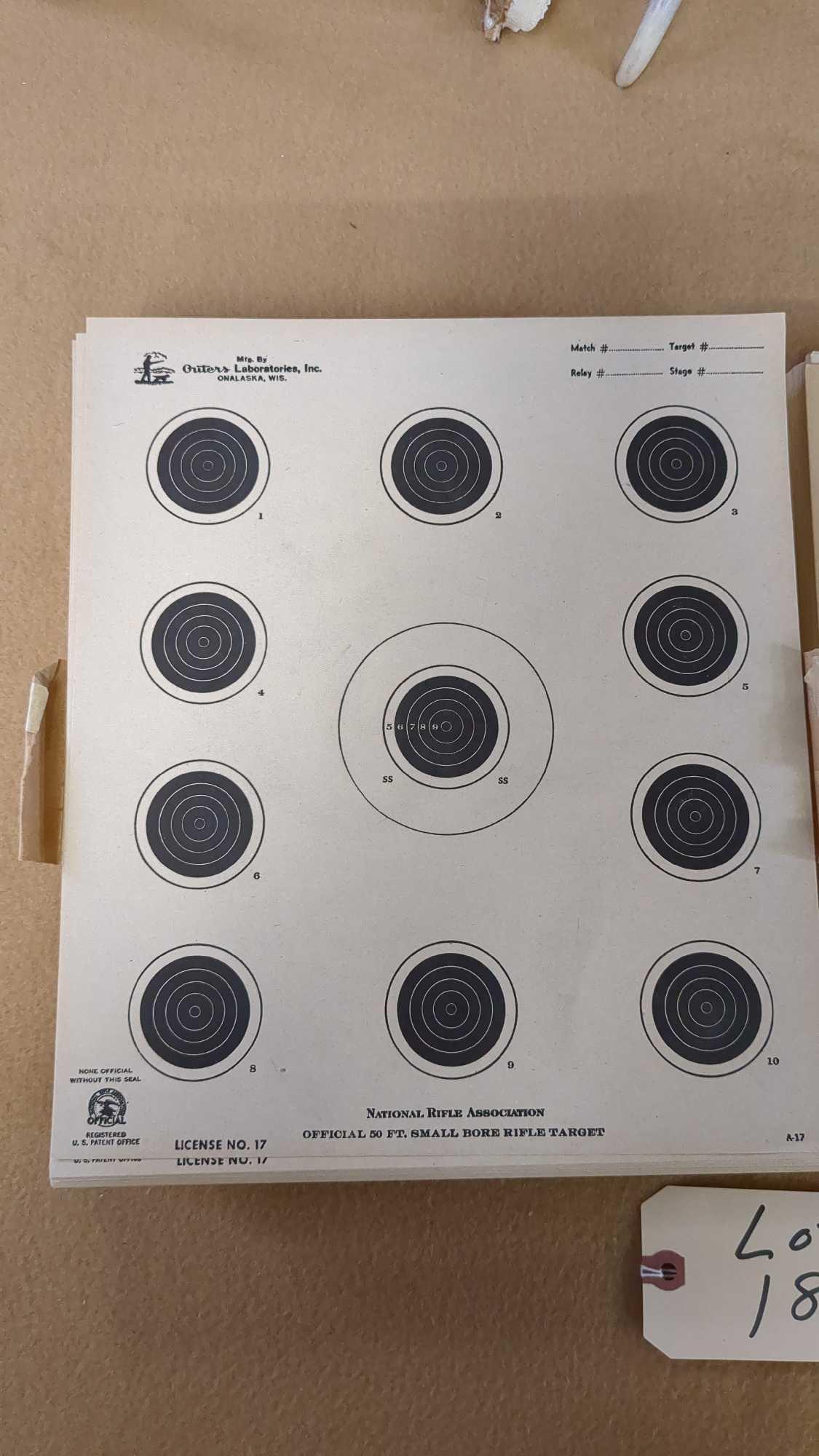 NRA OFFICIAL 50 FT SMALL BORE TARGETS