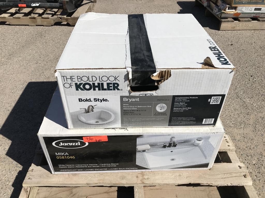 (2)pc Kohler Sink, Jacuzzi Sink in Boxes