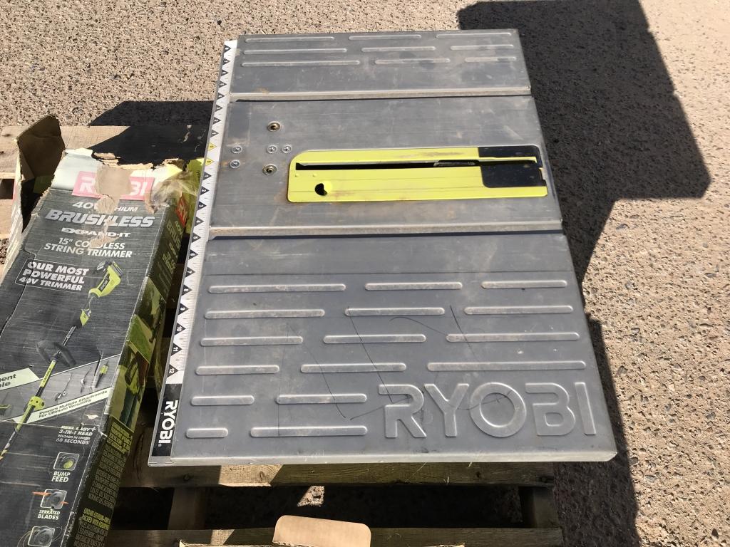 (3)pcs Ryobi Table Saw, Trimmer, Washer