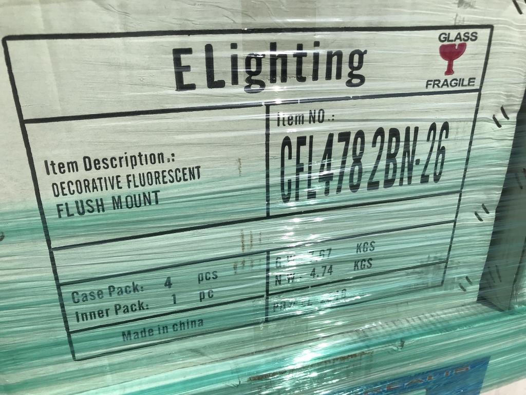 Pallet of Decorative Flush Mount Lights