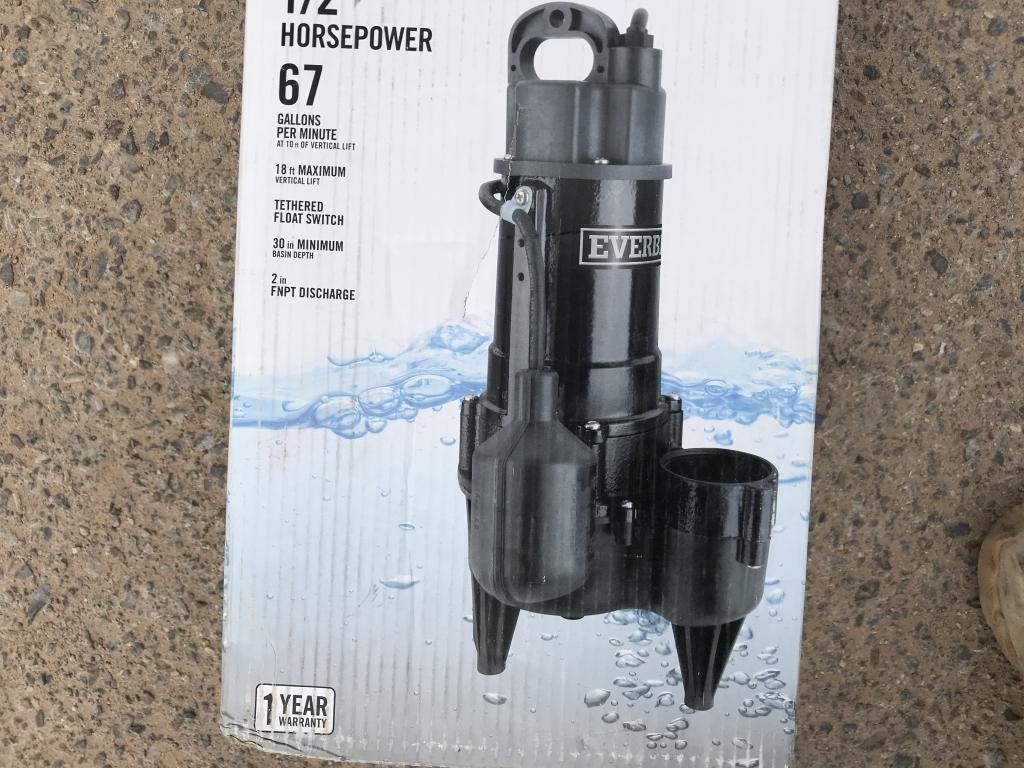 1/2HP 60GAL/MIN Automatic Sump Pump