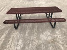 Rubber Coated Steel Picnic Table