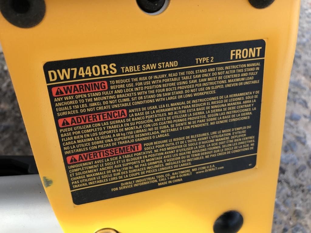 Dewalt Portable Table Saw