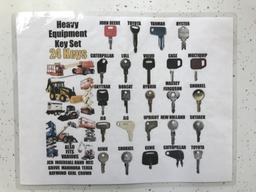 (24)pcs - Assorted Heavy Equipment Keys