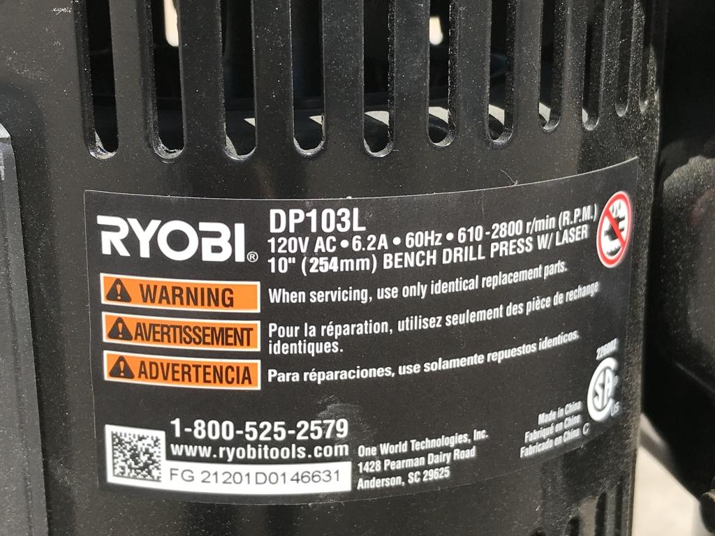 Ryobi 10" Bench Drill Press