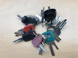 (24)pcs - Assorted Heavy Equipment Keys