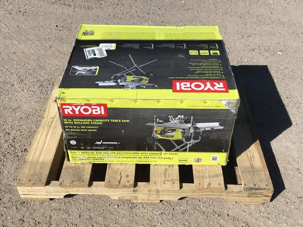10" Ryobi Rolling Expanded Table Saw