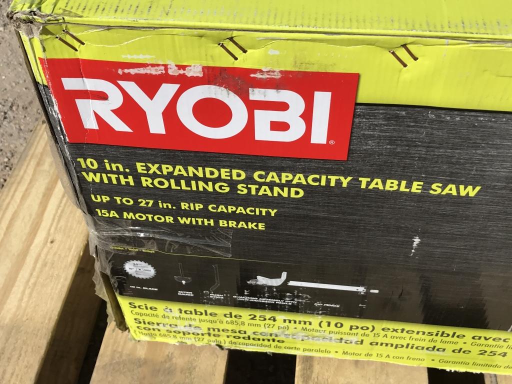 10" Ryobi Rolling Expanded Table Saw