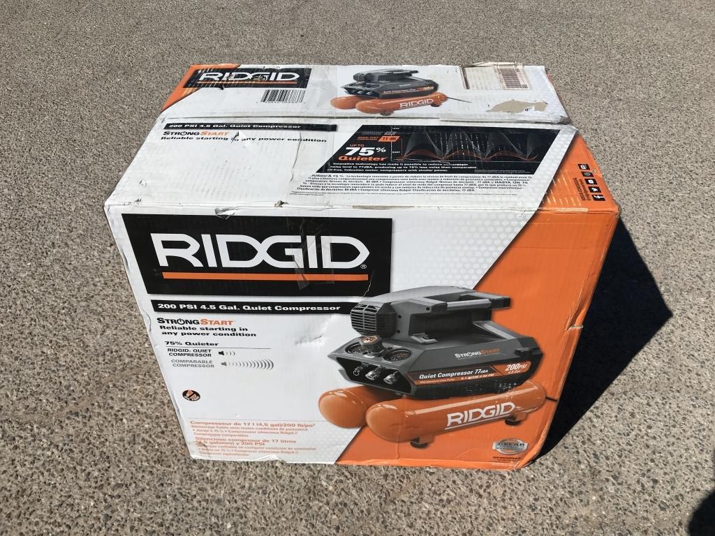 Rigid 200 PSI 4.5GAL Quiet Compressor