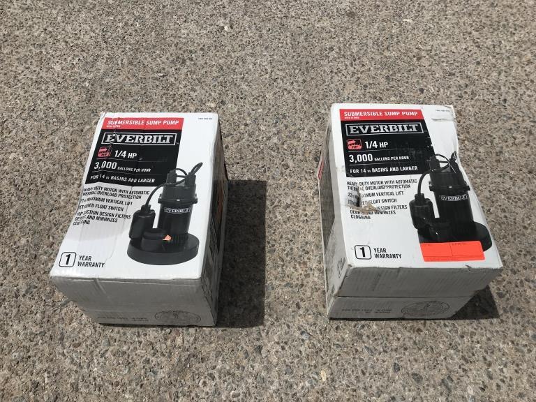 (2)pcs Everbilt 1/4HP Utility Pumps