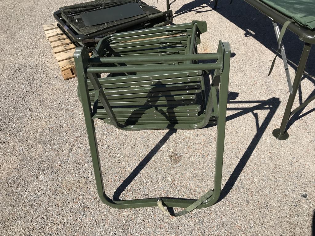 (2) Military Folding Beds and Folding Stands