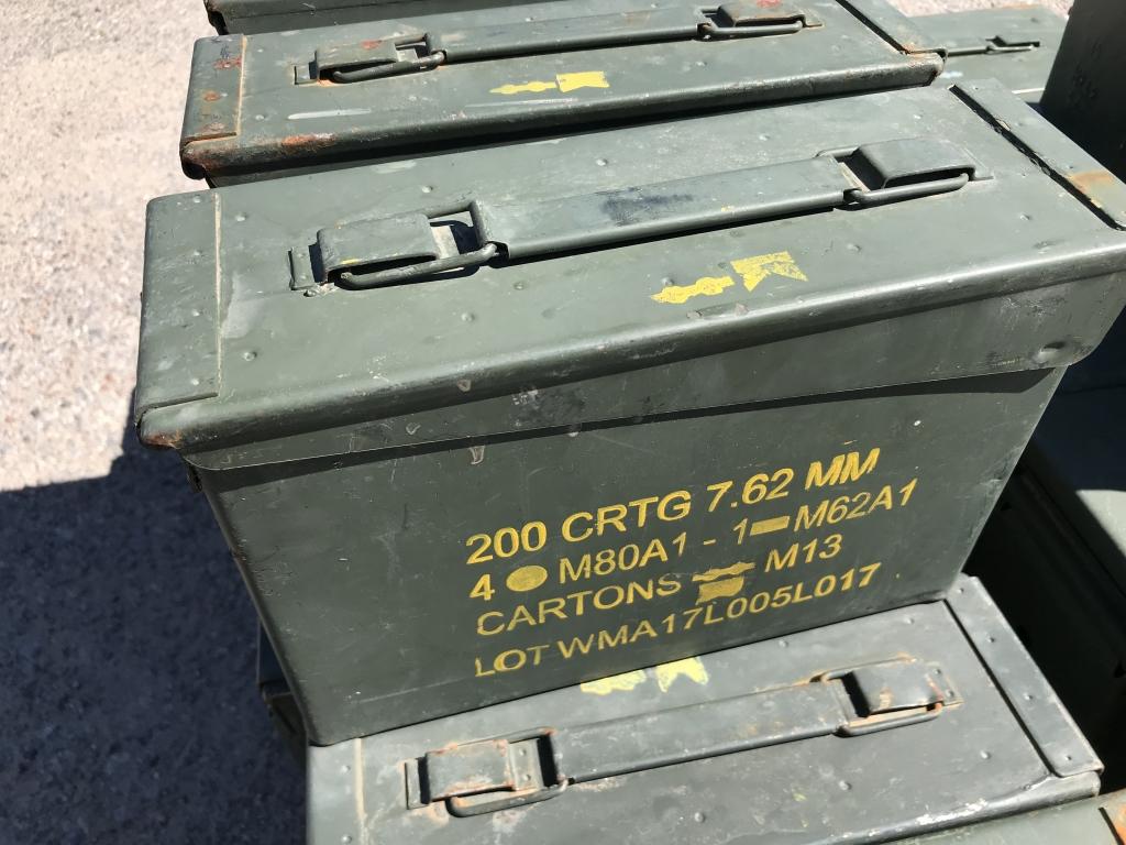 Aprx (25)pcs Military Ammo Boxes