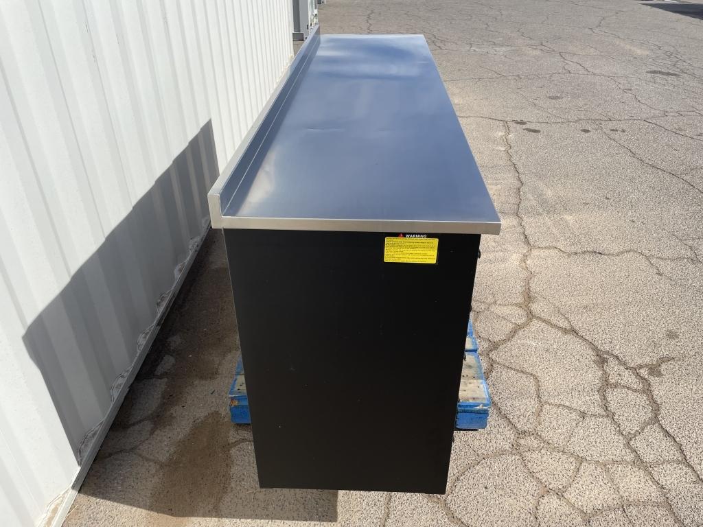 UNUSED 7FT SS Work Bench w/ 20 Locking Drawers