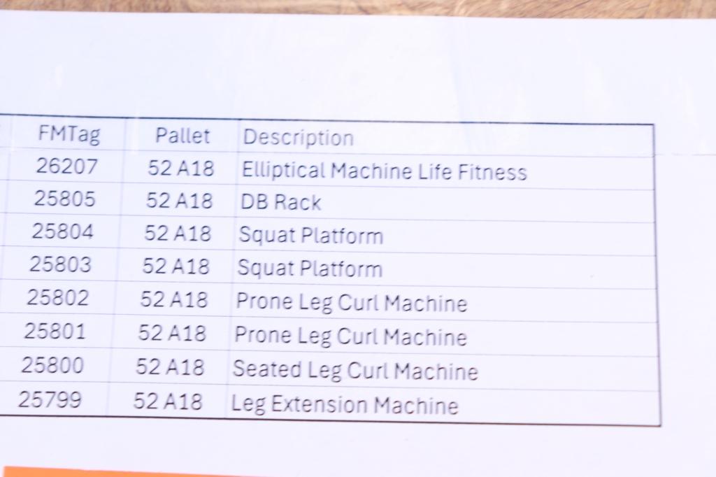 UTEP College Surplus- Fitness Machines