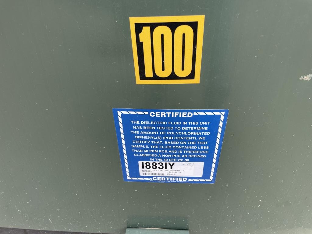 UNUSED T&R 100KVA Transformer -B