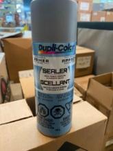 6 CANS OF DUPLI-COLOR GREY EXTERIOR PRIMER SEALER --- IDEAL FOR METAL, FIBERGLASS, AND WOOD