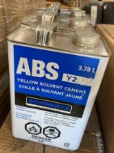 4 GALLONS OF YELLOW SOLVENT CEMENT
