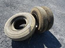 4) 8-14.5 USED TIRES & RIMS