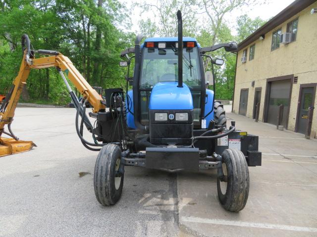 New Holland TS110 Tractor w/Alamo boom mower