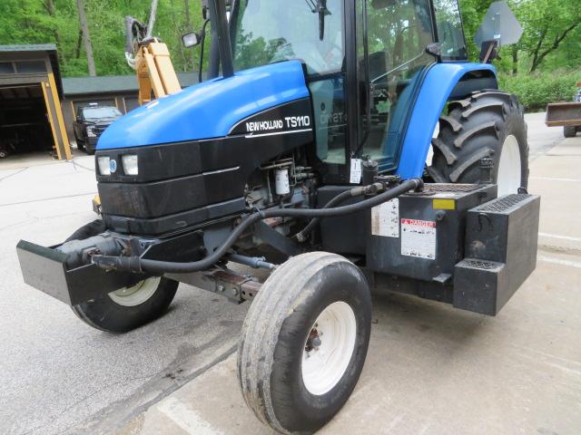 New Holland TS110 Tractor w/Alamo boom mower