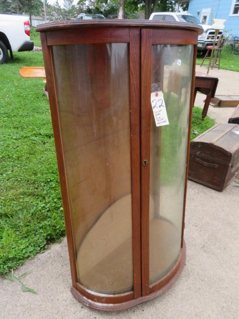 Curved glass china cabinet