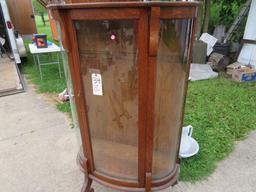 Curved glass china cabinet