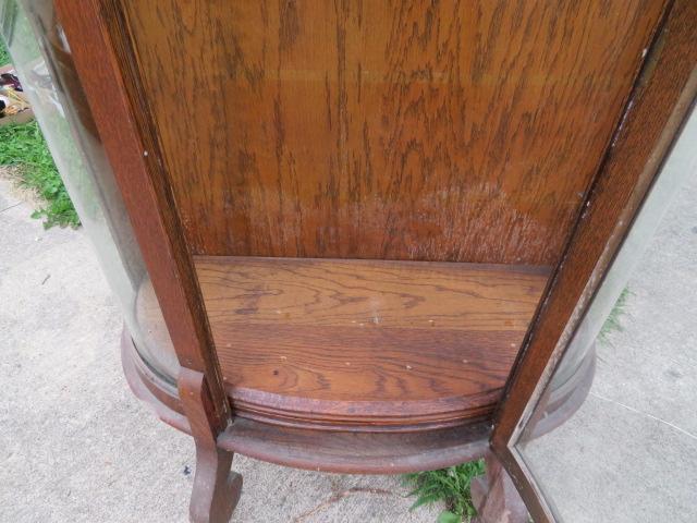 Curved glass china cabinet