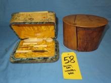 Vanity Set, Wooden Box