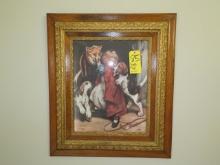 Framed Picture - Girl with dogs