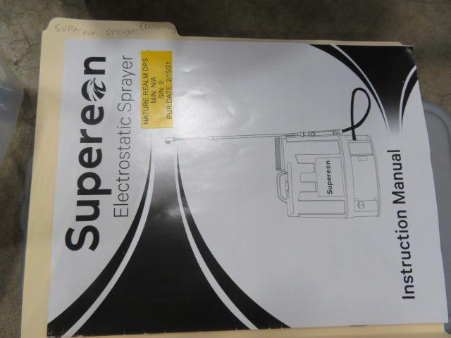 Supereon Electrostatic Backpack Sprayer w/cart