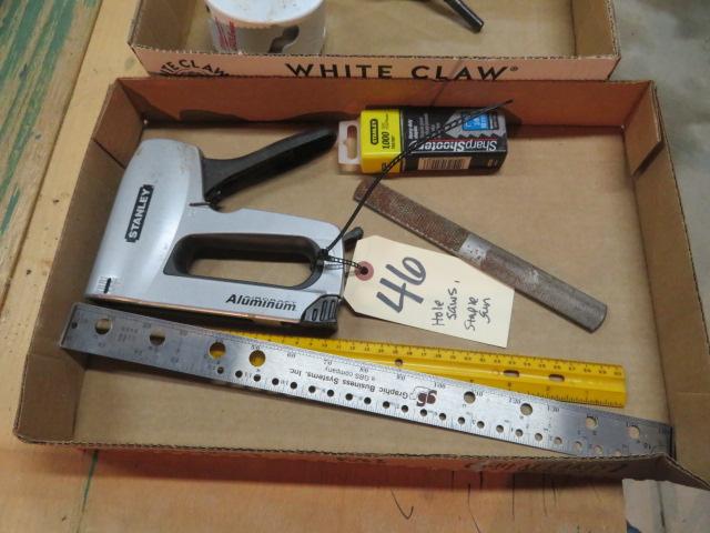 Hole Saws, Staple Gun, Rulers