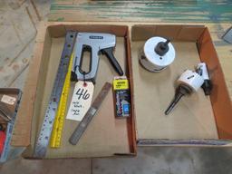 Hole Saws, Staple Gun, Rulers