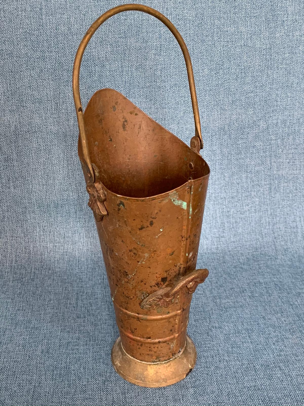 EARLY HANDLED COPPER VASE!