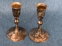 SILVER PLATE CANDLESTICK HOLDERS!