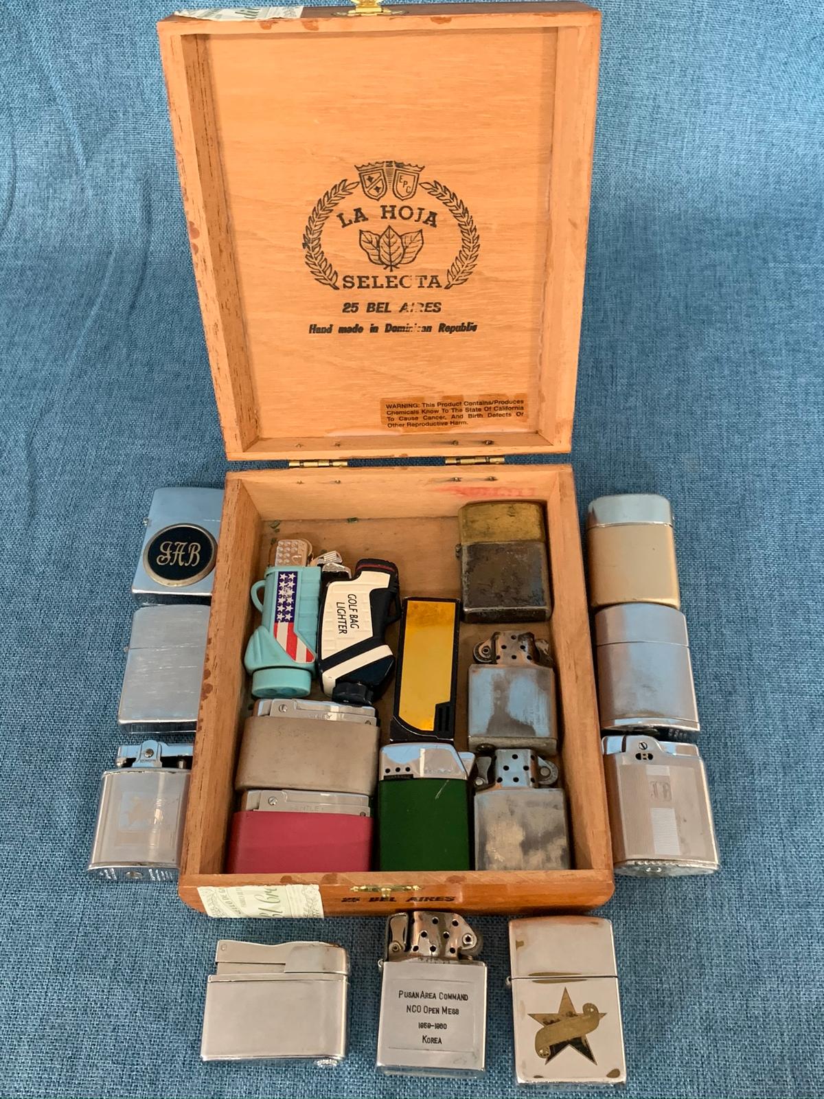 LA HOIA SELECTA CIGAR BOX FULL OF LIGHTERS!