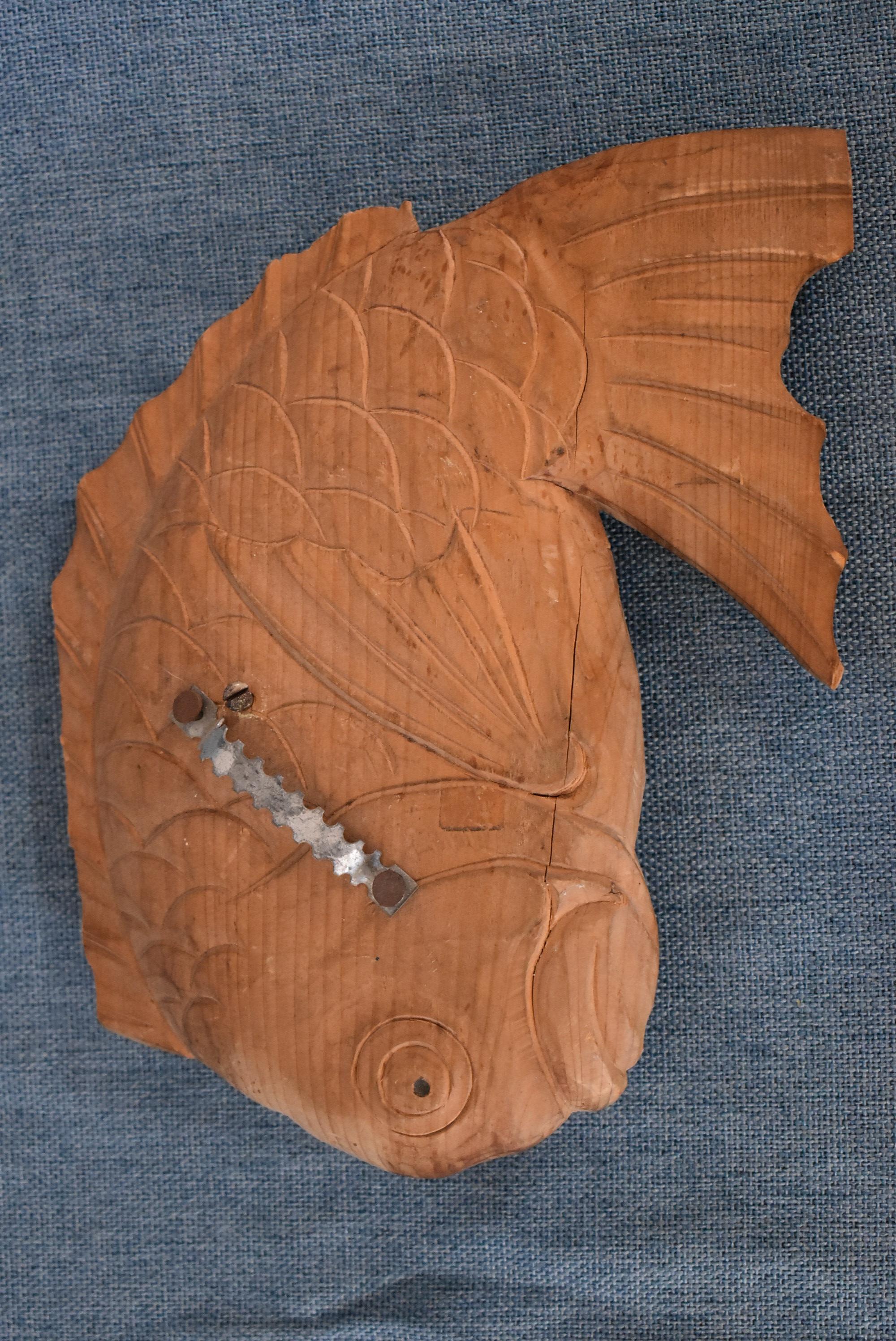 HAND CARVED WOODEN FISH!