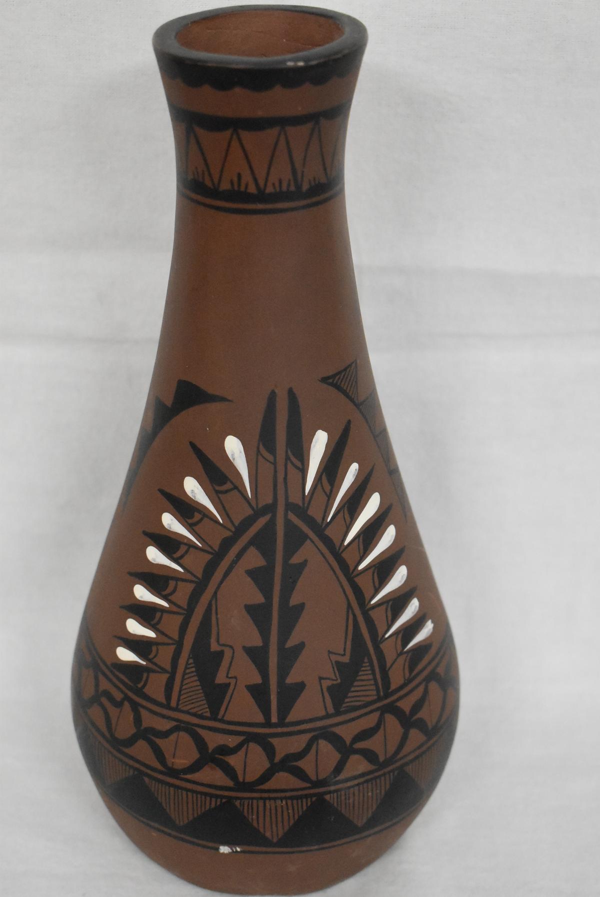 NATIVE AMERICAN SIGNED VASE 13 INCH!