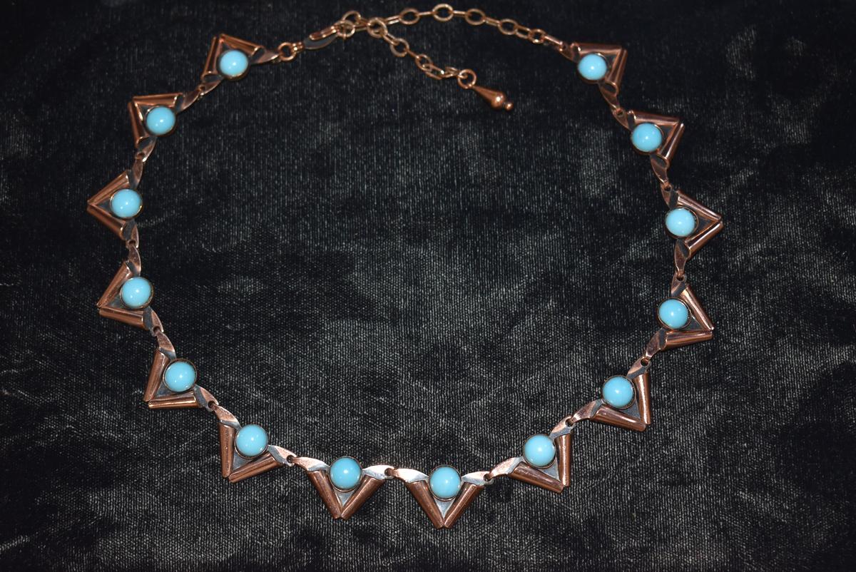 MATISSE COPPER 18 IN. NECKLACE 1950"s!